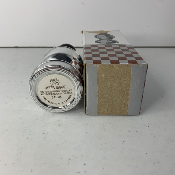 Vintage‎ AVON The Pawn II Chess Piece Spicy After Shave Empty Bottle 6” - Picture 5 of 6